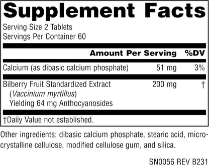 Source Naturals Bilberry Extract Standardised Botanical Antioxidant - 100 mg, 120 Tablets