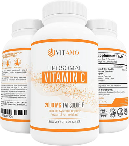 Liposomal Vitamin C 2000mg – Superior Delivery System – 300 Capsules