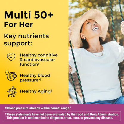 Nature Made Multivitamin for Women Over 50, No Iron, 90 Tablets