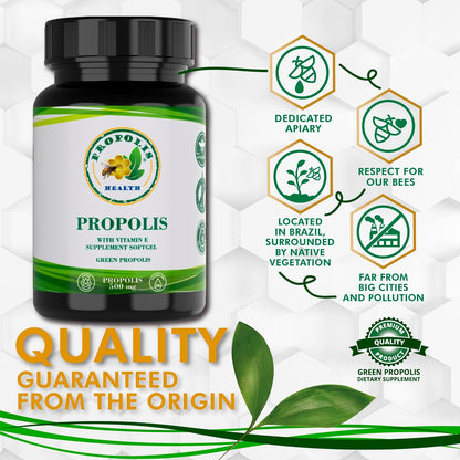 Propolis Health Propolis Capsules 1000mg with Vitamin E – 100 Capsules