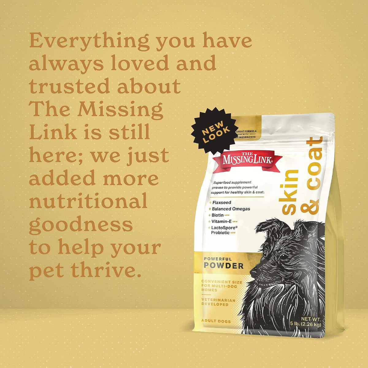 The Missing Link Skin & Coat + Probiotics Supplement for Dogs, 5 lb - görsel 5