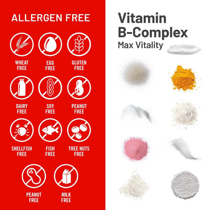 NatureWise Super Vitamin B Complex - with Vitamin C, Folic Acid, Biotin, B1, B2, B3, B6, B12 - Vegan, Non-GMO - 60 Tablets