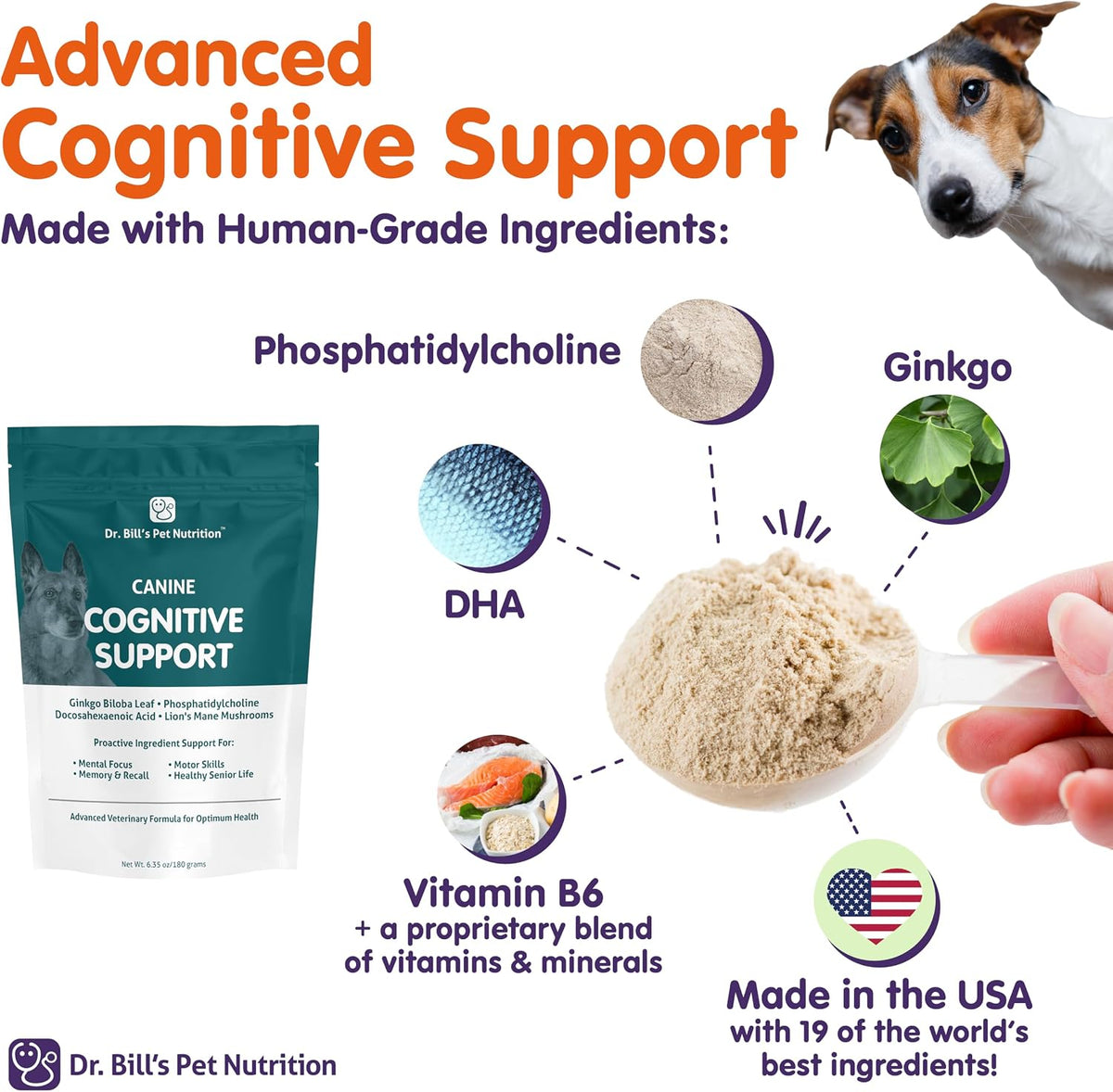 Dr. Bill’s Canine Cognitive Support Supplement for Adult, Senior & Elderly Dogs - görsel 6