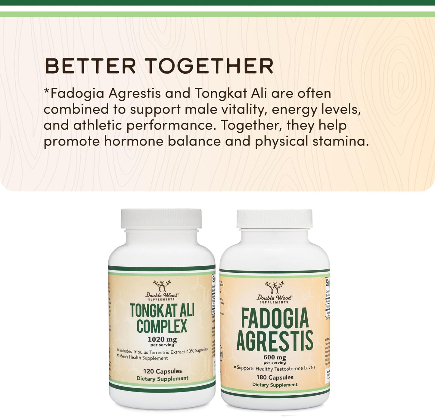 Fadogia Agrestis 600mg Per Serving (180 Capsules) - Double Wood Supplements - görsel 7