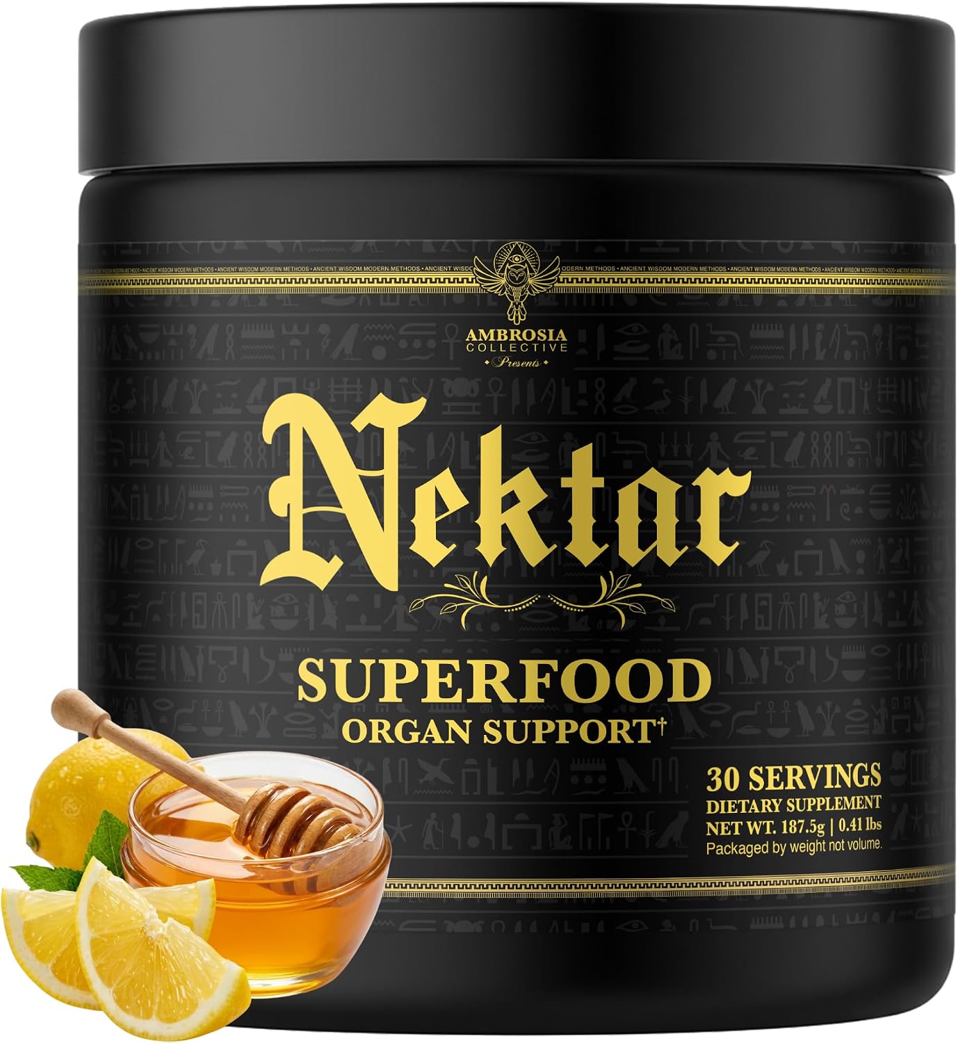Ambrosia Nektar Superfood Organ & Cycle Support Powder - Honey Lemon - görsel 1