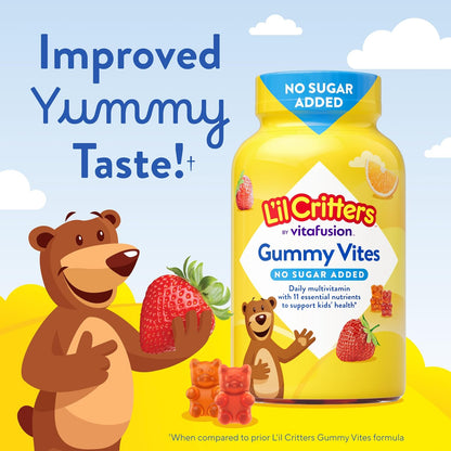 L'il Critters Kids Multivitamin Gummies – No Added Sugar, 100 Gummies