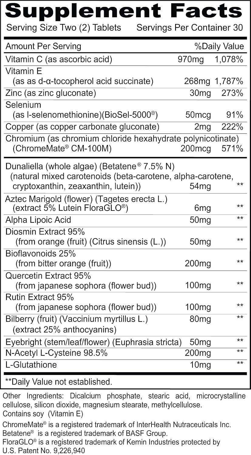 Priority One Vitamins I Comp 60 Tablets - Broad-Spectrum Support for Healthy Eye and Cellular Tissues - görsel 2