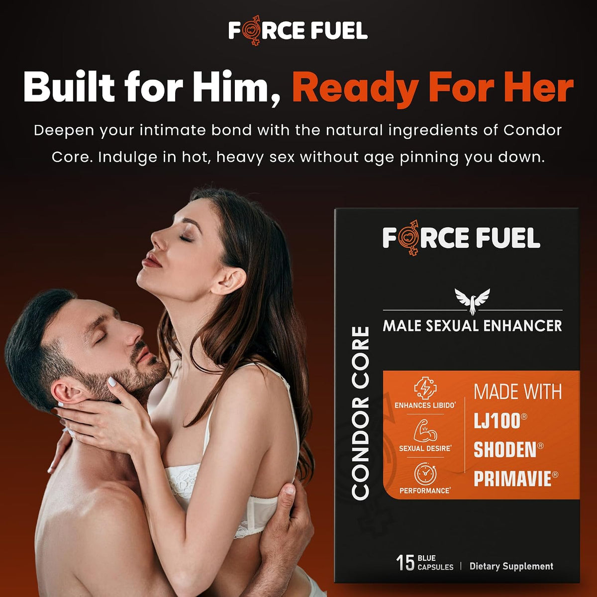 Condor Core – Male Enhancement Capsules – LJ100 Tongkat Ali, Shoden Ashwagandha, Primavie Shilajit (15 Capsules) - görsel 7