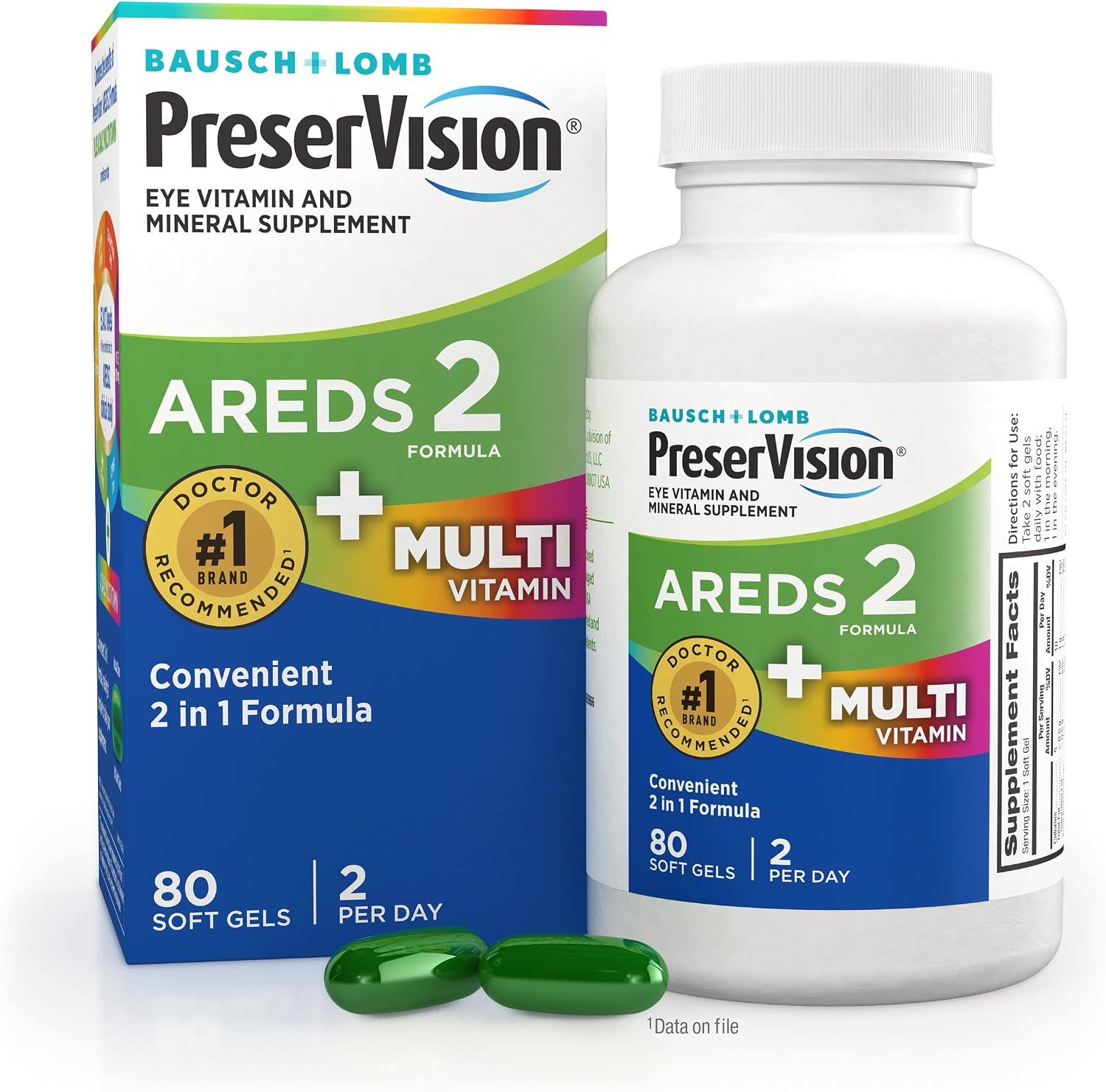 PreserVision AREDS 2 + Multivitamin, 80 Softgels - görsel 1
