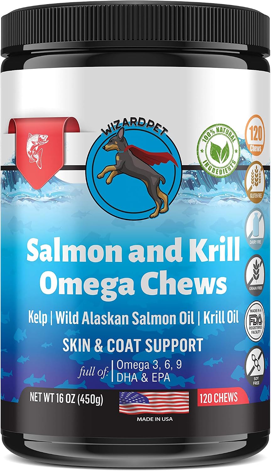 Wild Alaskan Salmon Krill Oil Chews for Dogs - 120 Soft Chews - görsel 1