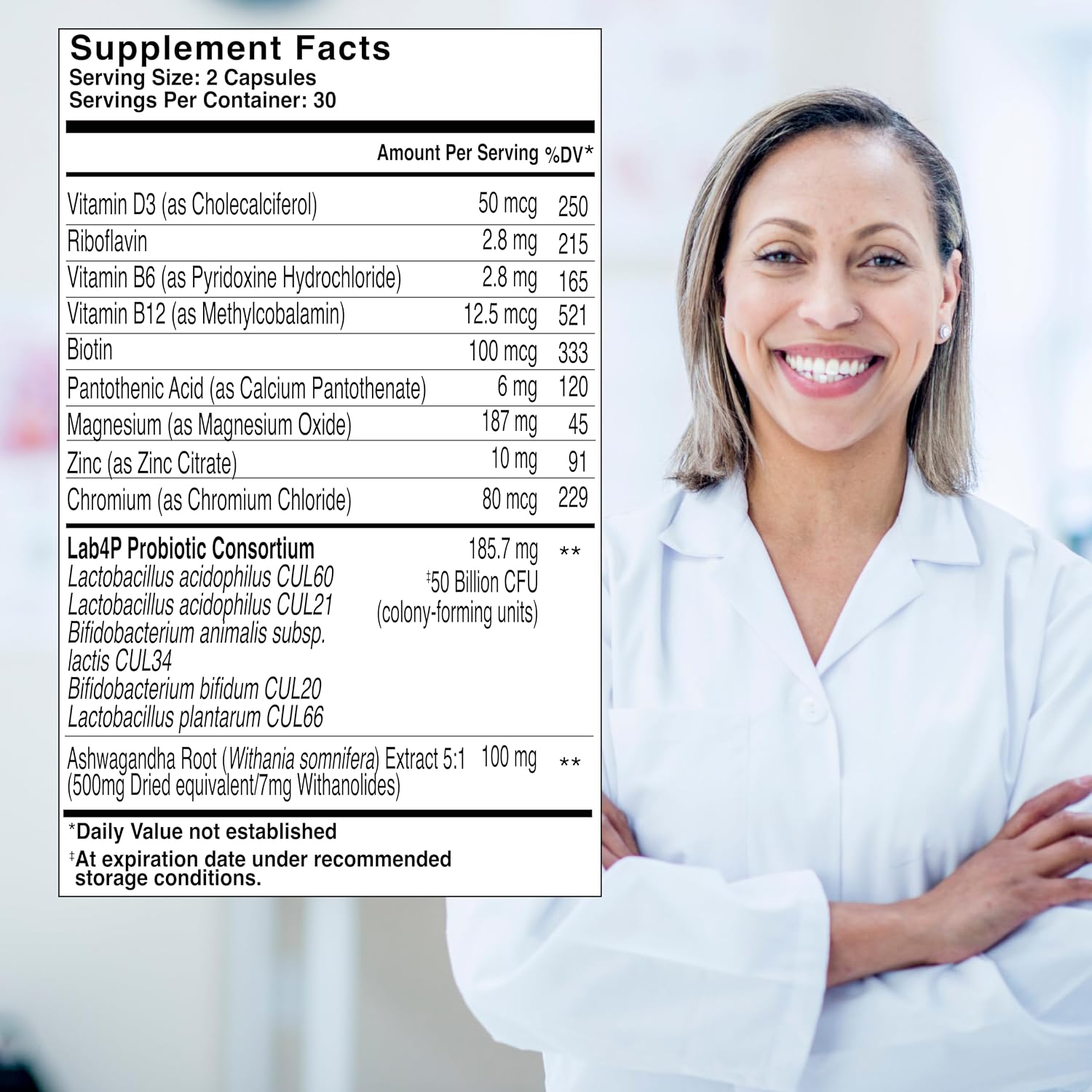 Health & Her Weight Management Probiotics for Women – Perimenopause & Menopause Supplement – Clinically Studied 50bn CFU Probiotics to Support Gut Health, Energy, Mood & Mind – Vegan (60 Capsules, One Month Supply) - görsel 2