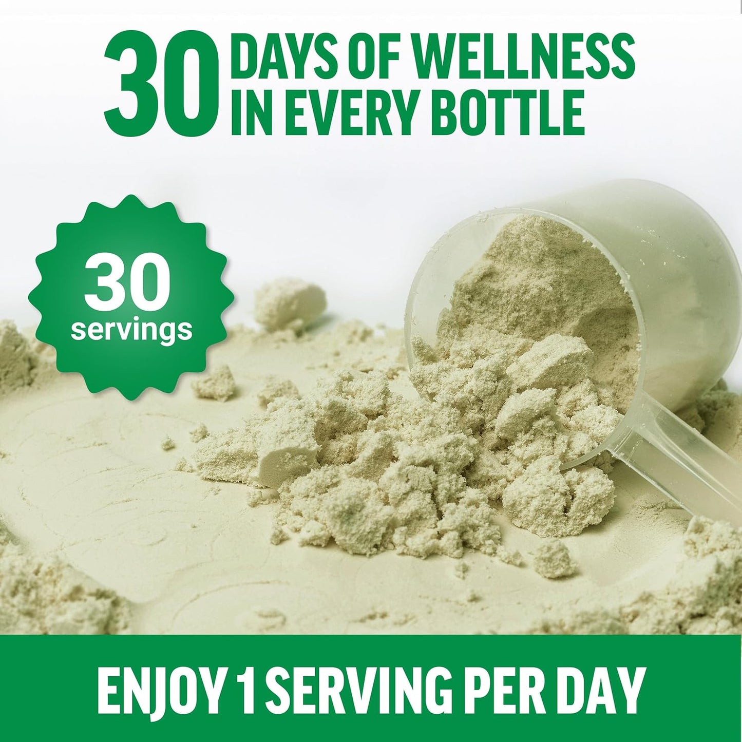 Force Factor Smarter Greens Daily Wellness Powder 2-Pack, Unflavoured, 60 Servings - görsel 5