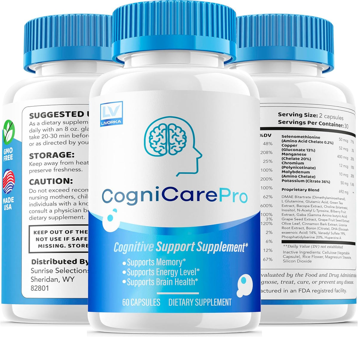 LIVORKA Cognicare Pro Capsules (Pack of 2) – Cognitive Support Supplement, 120 Capsules - görsel 8
