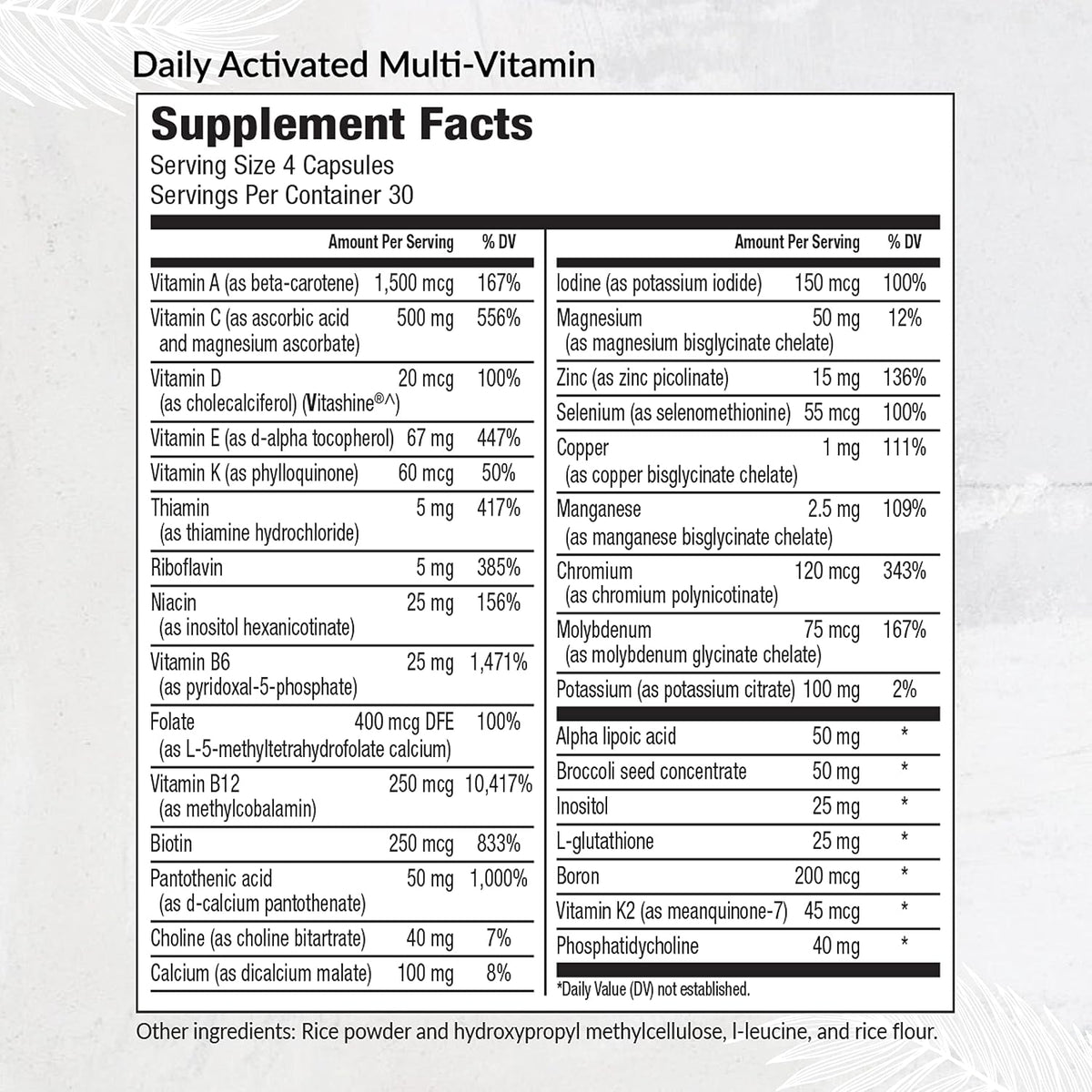 Equilife Daily Activated Multivitamin for – Vitamin K2 (as menaquinone-7): Works with vitamin D to direct calcium – Image 2