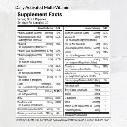 Equilife Daily Activated Multivitamin for – Vitamin K2 (as menaquinone-7): Works with vitamin D to direct calcium – Image 2