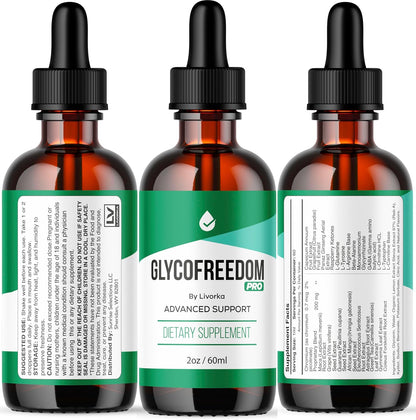 GlycoFreedom Drops – Advanced Formula Liquid Supplement, 5 Bottles