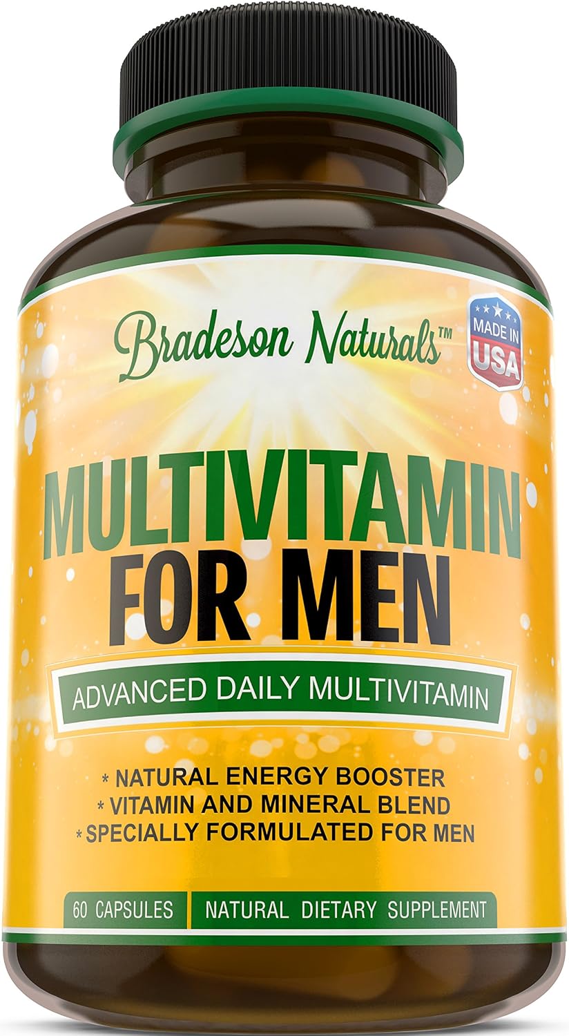Bradeson Naturals Men's Multivitamin – Energy, Focus & Performance (60 Capsules) - görsel 1