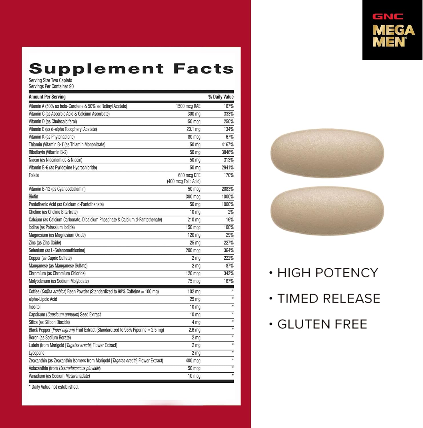 GNC Mega Men Energy & Metabolism Multivitamin for Men – 180 Tablets - görsel 8