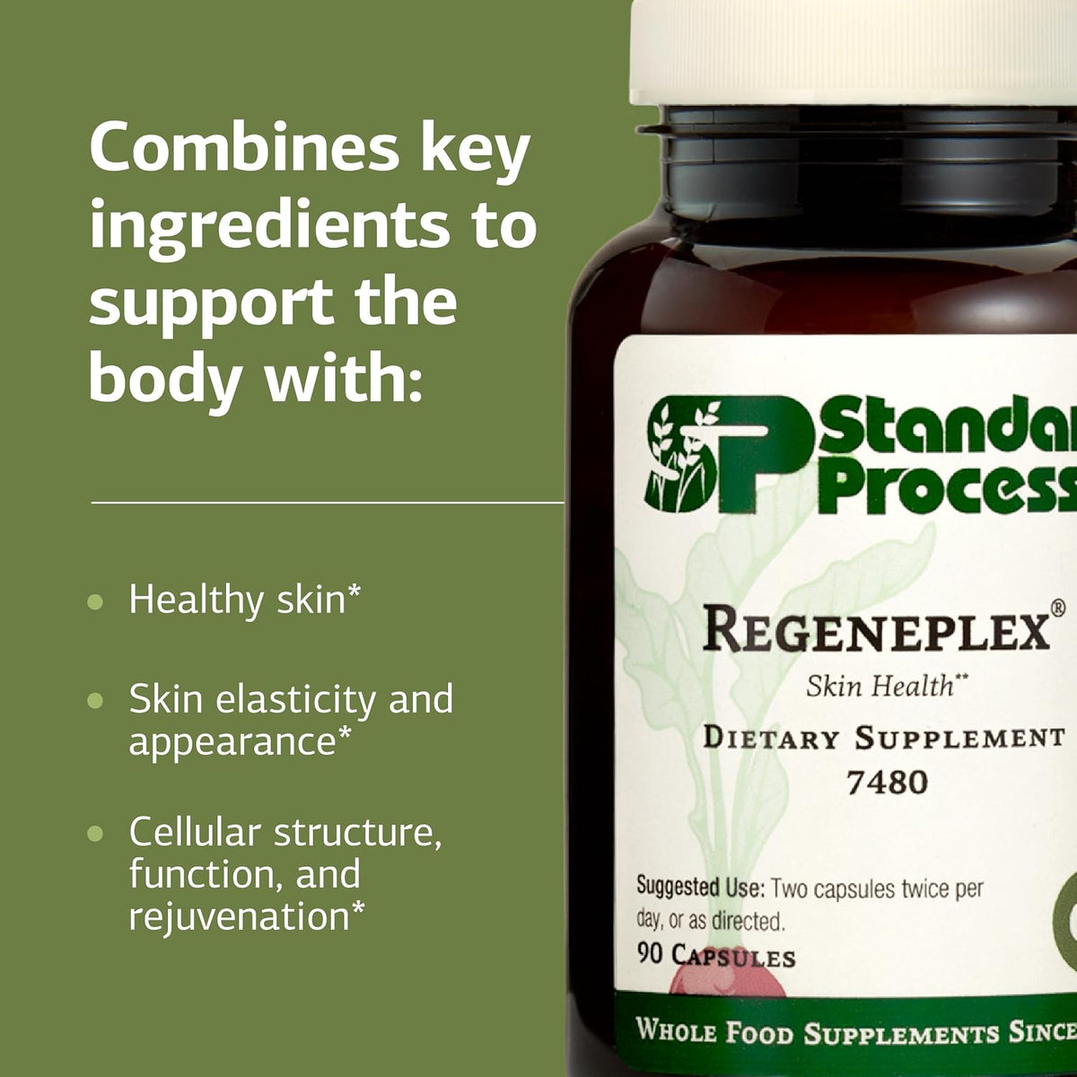 Standard Process Regeneplex: Skin Health Supplement with Vitamin C & Zinc, 90 Capsules - görsel 4