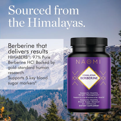 NAOMI Himalayan Berberine 500mg – HIMABERB® – Clean Formula: No fillers, carriers, or excipients. Only rice – Image 3