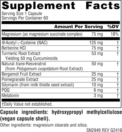 Source Naturals MitoNight® with Melatonin, Evening Care for Mitochondrial Health – 60 Capsules