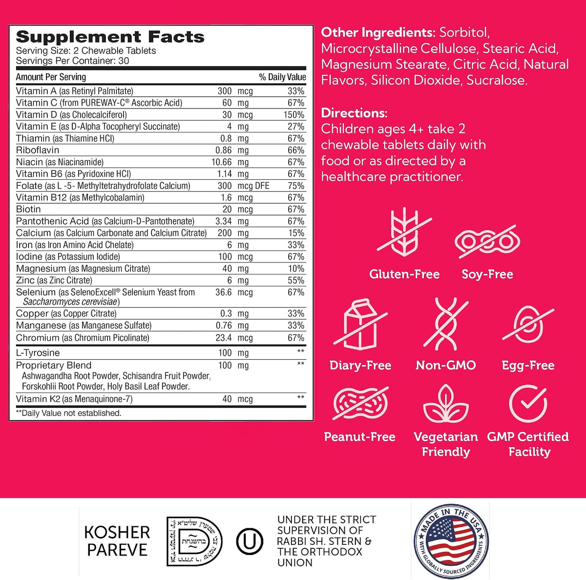 Zahler HeightFactor Chewable Tablets - Children's Height Growth Supplement (60 Count) - görsel 4