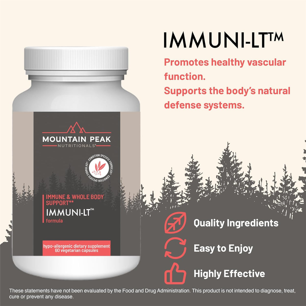 Mountain Peak Nutritionals Immuni-LT - Immune System & Whole Body Support Supplement (60 Vegetarian Capsules) - görsel 2