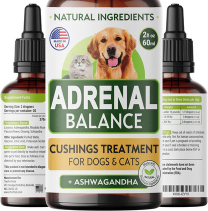 Adrenal Balance Herbal Drops for Dogs and Cats, 60 ml