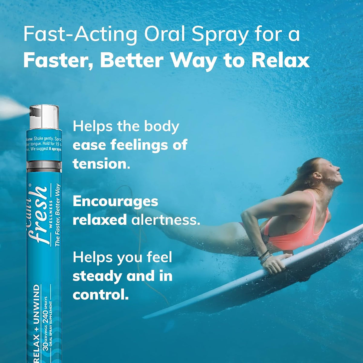 Can-i Fresh Ultra Calm Stress Relief Spray – Fast-Acting Cortisol Reducer with GABA, L-Theanine & Niacin – Better Than – Image 2