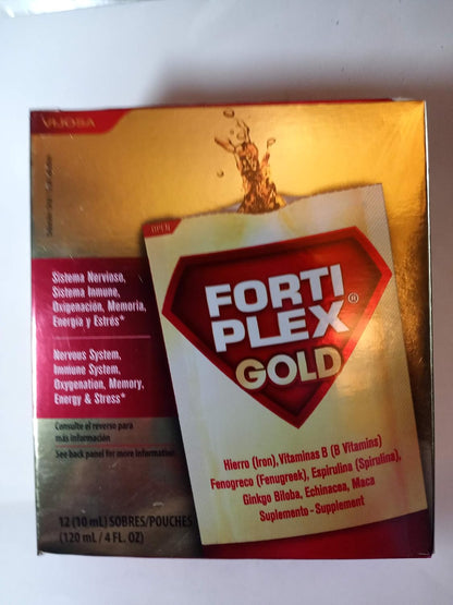 FORTI PLEX Gold – B-Complex Food Supplement (12 Pouches)