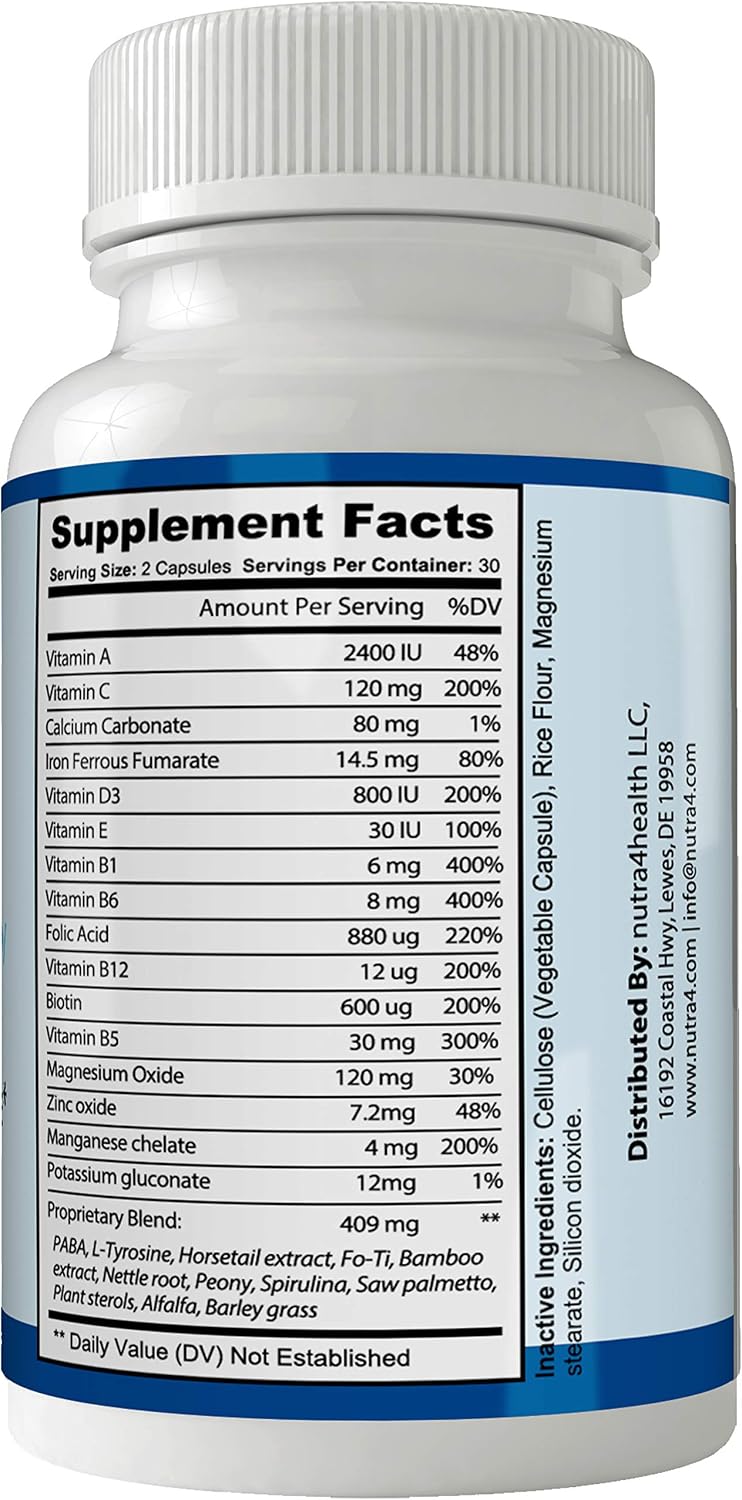 Clear Nails Plus - Advanced Biotin Supplement for Hair, Skin & Nails, 60 Capsules - görsel 2