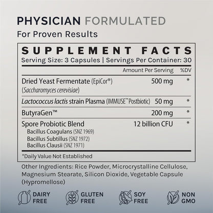 InfiniWell GI Prime - Pre, Post & Probiotics for Digestive Health (90 Capsules)