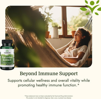Swanson Maximum Strength Fucoidan Extract Immune Support - 500 mg, 60 Vegan Capsules