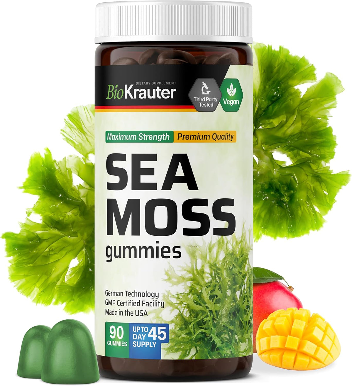 BIO KRAUTER 3-in-1 Sea Moss Gummies for Thyroid Support - görsel 1