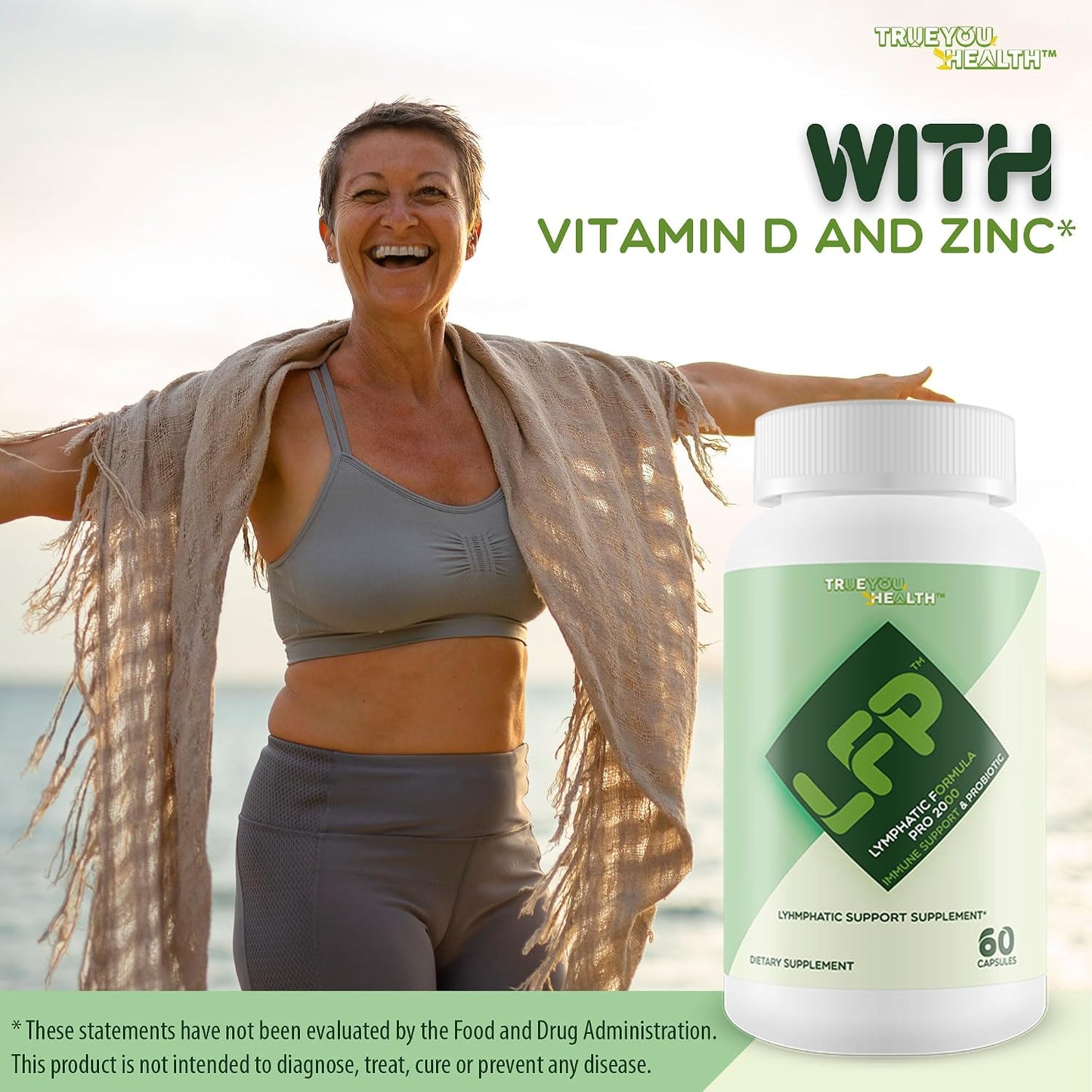 True You Health LFP Lymphatic Formula Pro 2000 - Immune Support & Probiotic - görsel 6