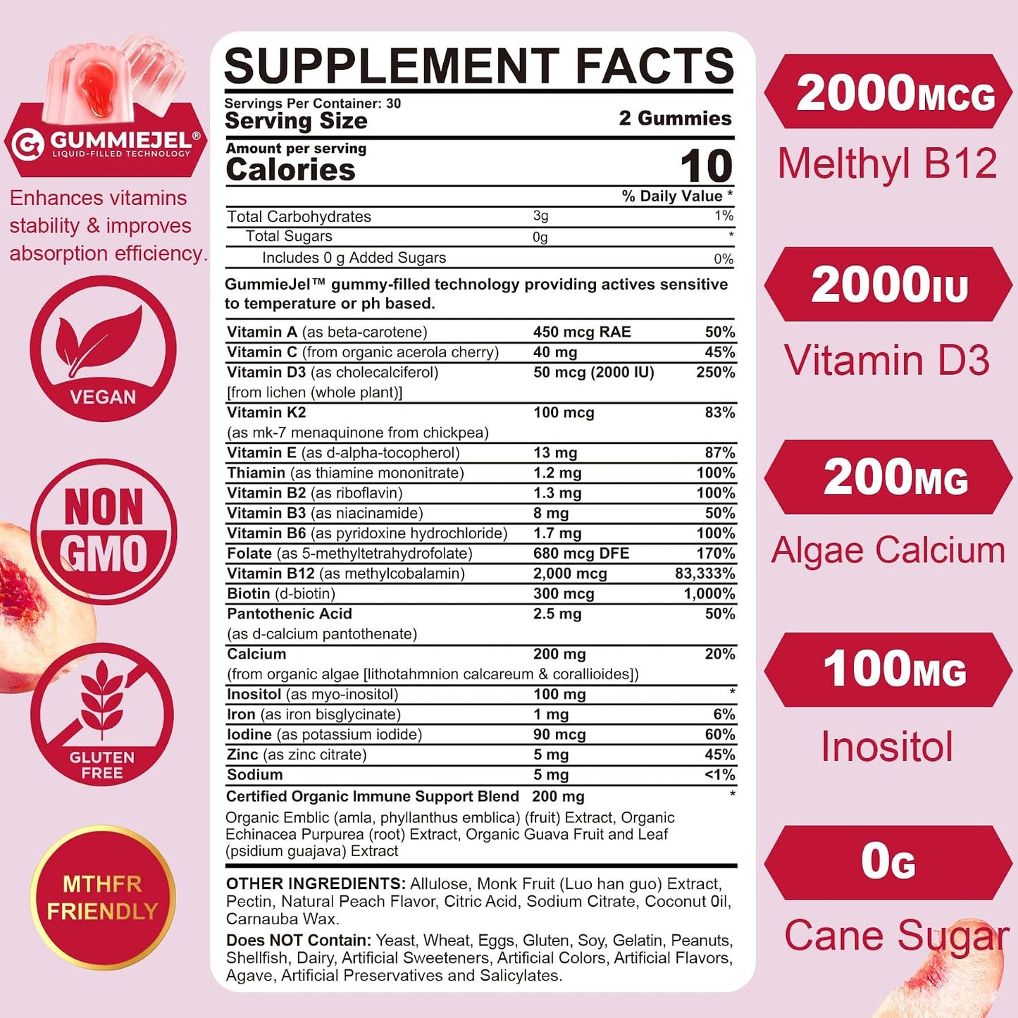 Nextdia Methylated Multivitamin Gummies for Women - Sugar Free, 60 Gummies - görsel 2