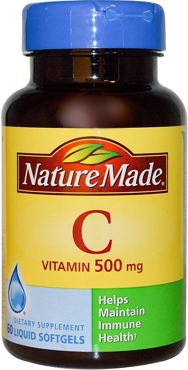 Nature Made Vitamin C 500 mg Softgels, 60 Count - görsel 1