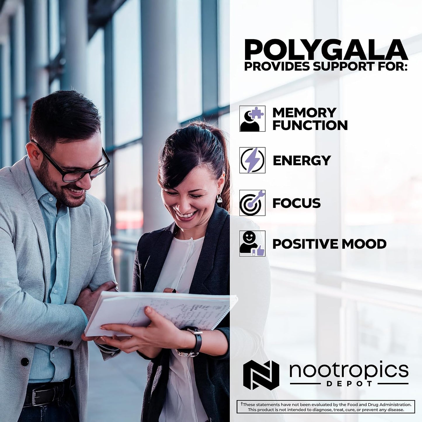 Nootropics Depot Polygala Tenuifolia Capsules | 100mg | 90 Capsules | 20:1 Extract | Yuan Zhi | Supports Cognitive Function, Learning and Memory | Helps Maintain Healthy Stress Levels | Adaptogen Supplement - görsel 4