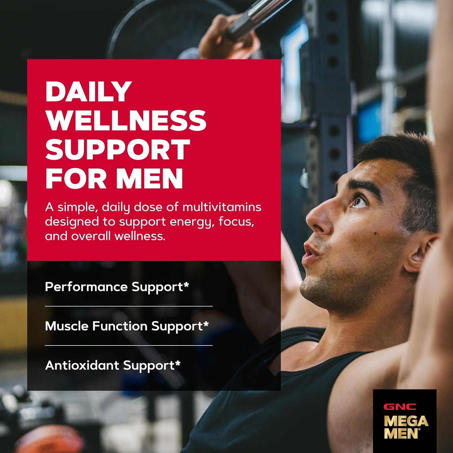 GNC Mega Men Sport Multivitamin – Performance, Muscle Function &amp; General Health (180 Tablets) - görsel 2