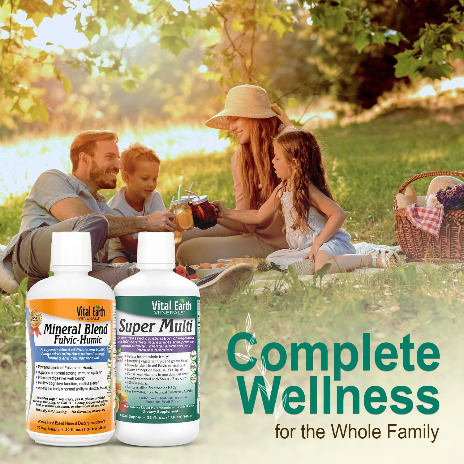 Vital Earth Minerals Detox & Wellness Support – Fulvic Humic Blend with over 70 Trace Minerals & Liquid Multivitamin, 946 ml Each - görsel 8
