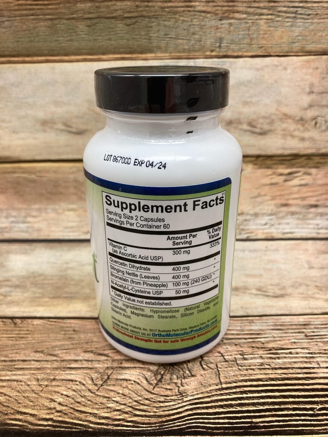 Ortho Molecular Product Natural D-Hist - 120 Capsules - görsel 1