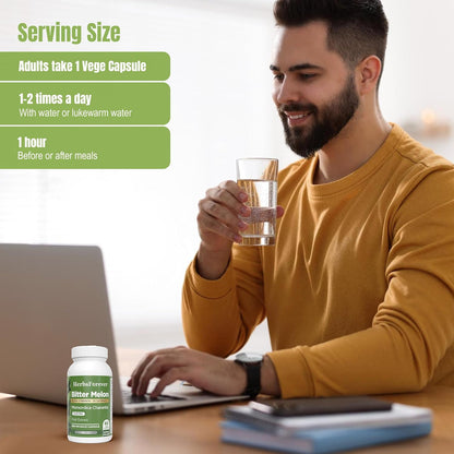 HerbsForever Bittermelon (Karela) Extra Strength (10:1) Extract – 880mg, 60 Veg Capsules