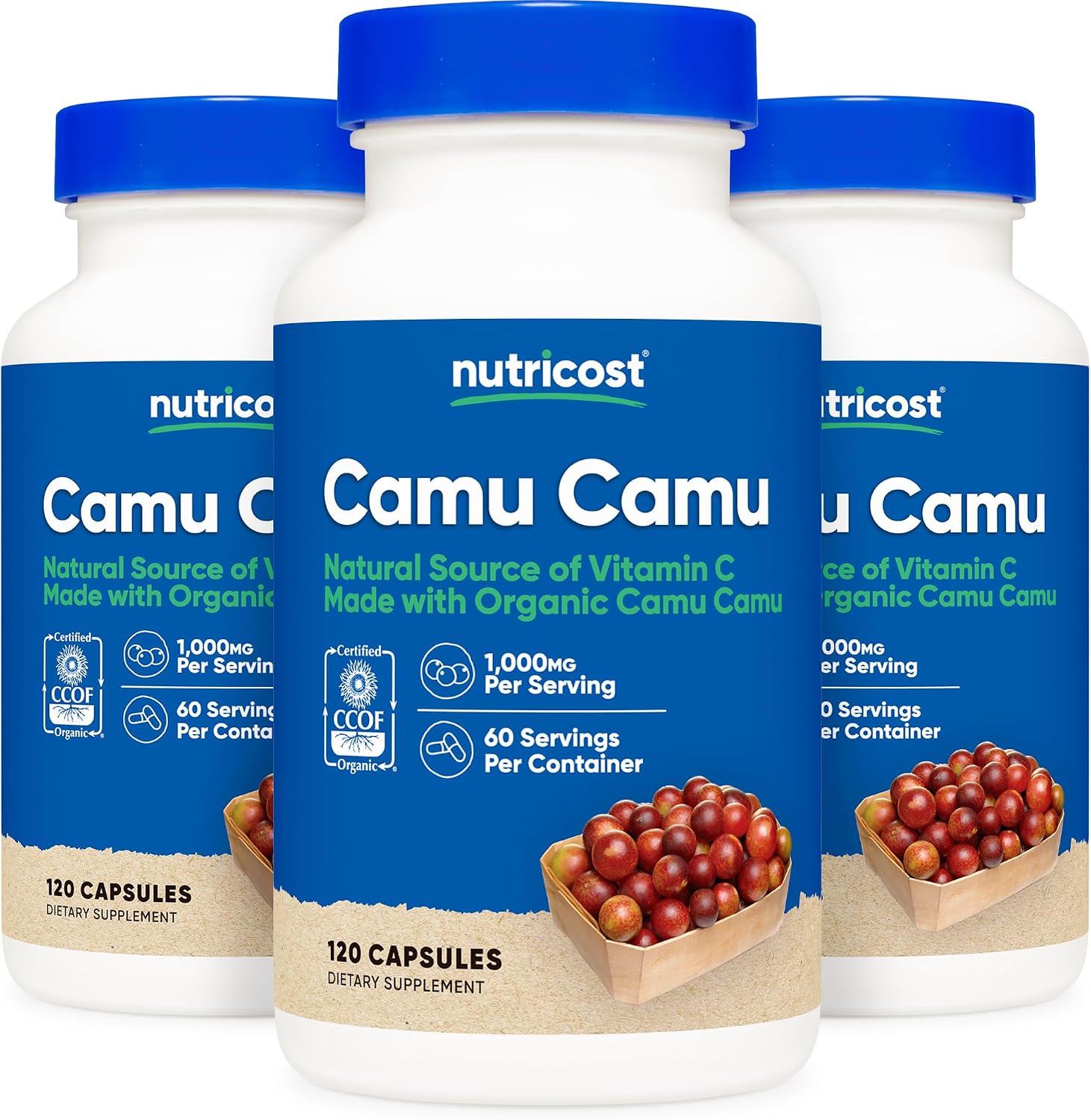 Nutricost Camu Camu 1000mg, 120 Capsules – Organic, Non-GMO, Gluten-free - görsel 6