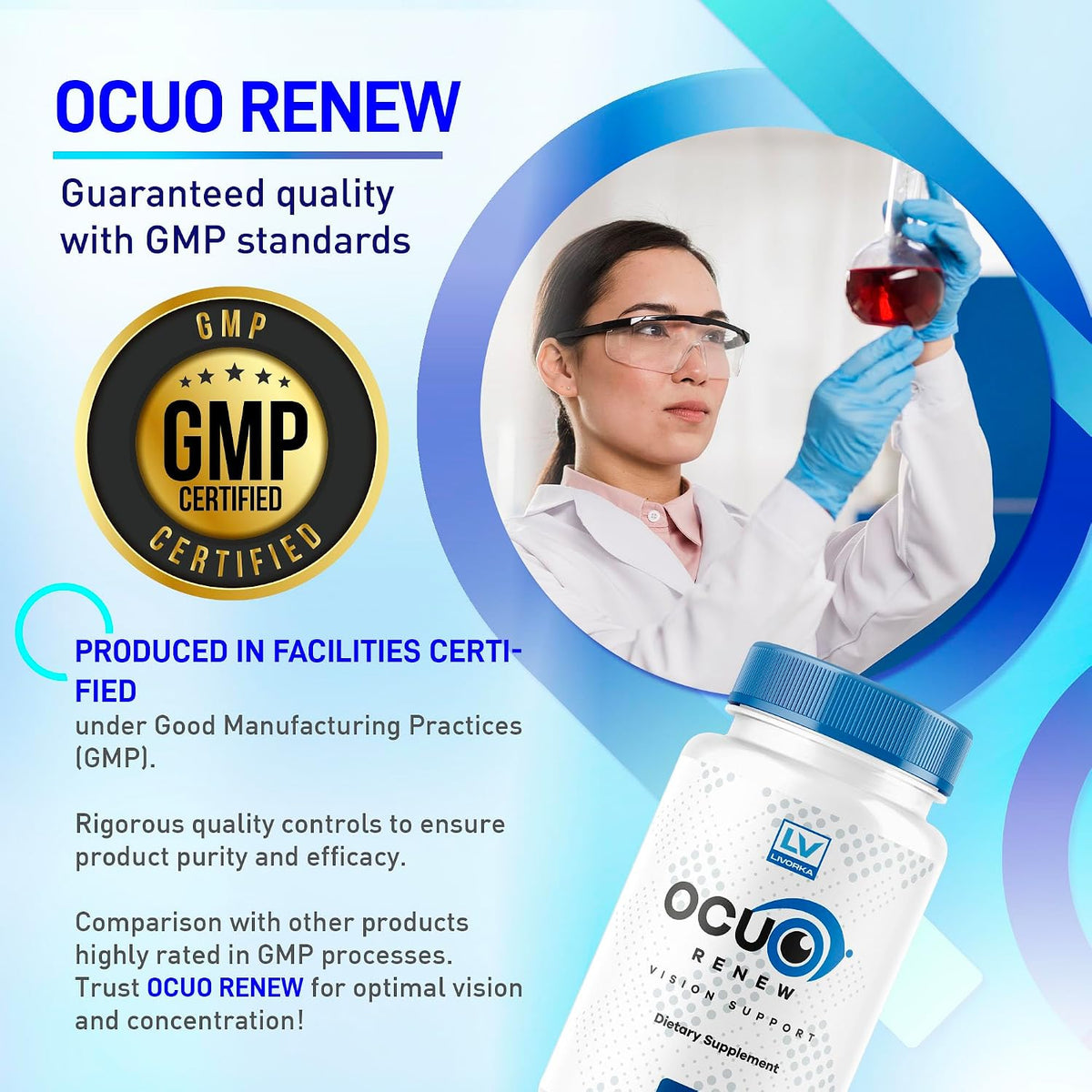 Ocuo Renew Capsules - Eye Vision Support Supplement (5 Pack, 300 Capsules) - görsel 4