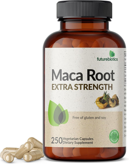 Futurebiotics Maca Root Extra Strength – Supports Energy, Stamina & Reproductive Health, Non-GM, 250 Vegetarian Capsules