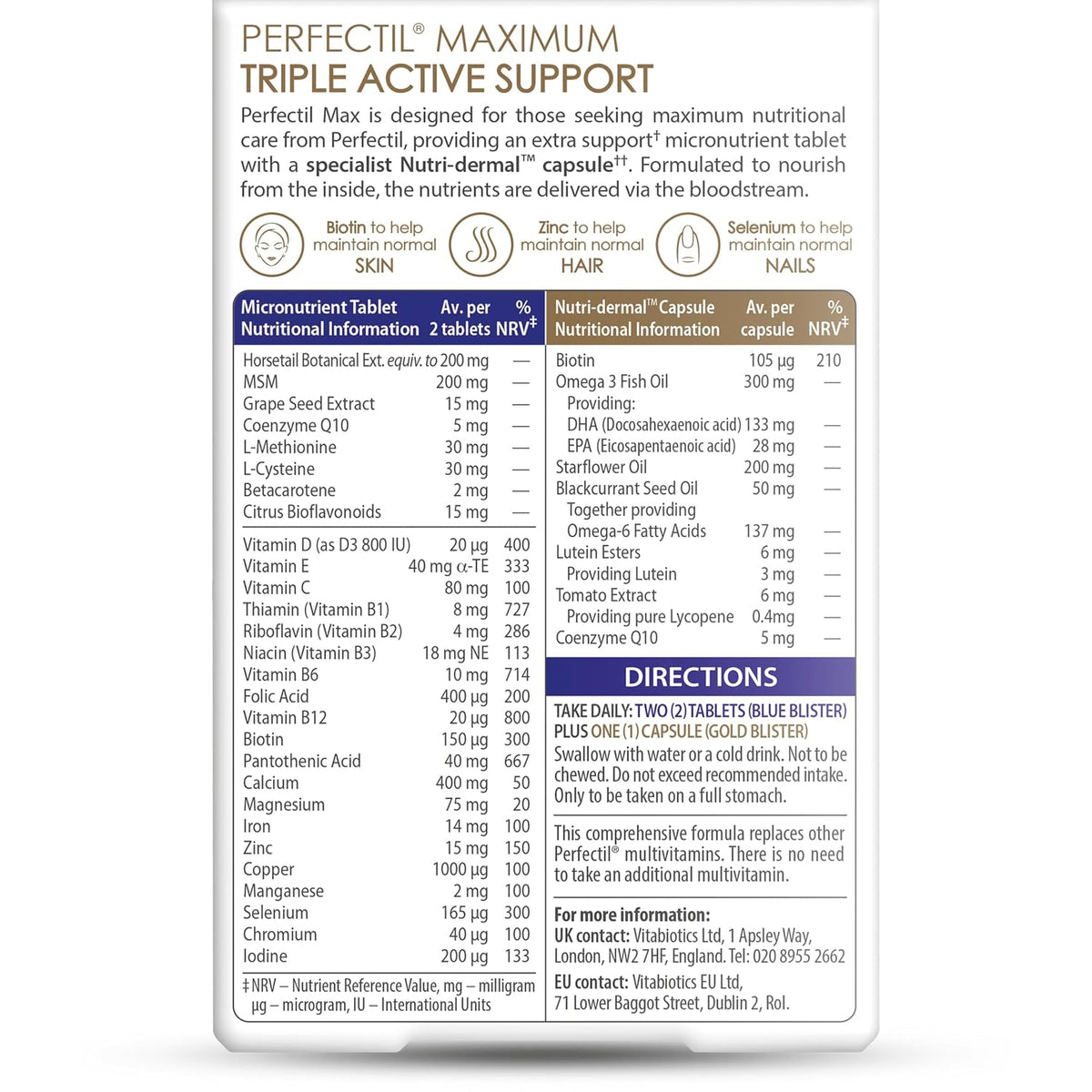 Vitabiotics Perfectil Max 84 Tablets and Capsules - görsel 3