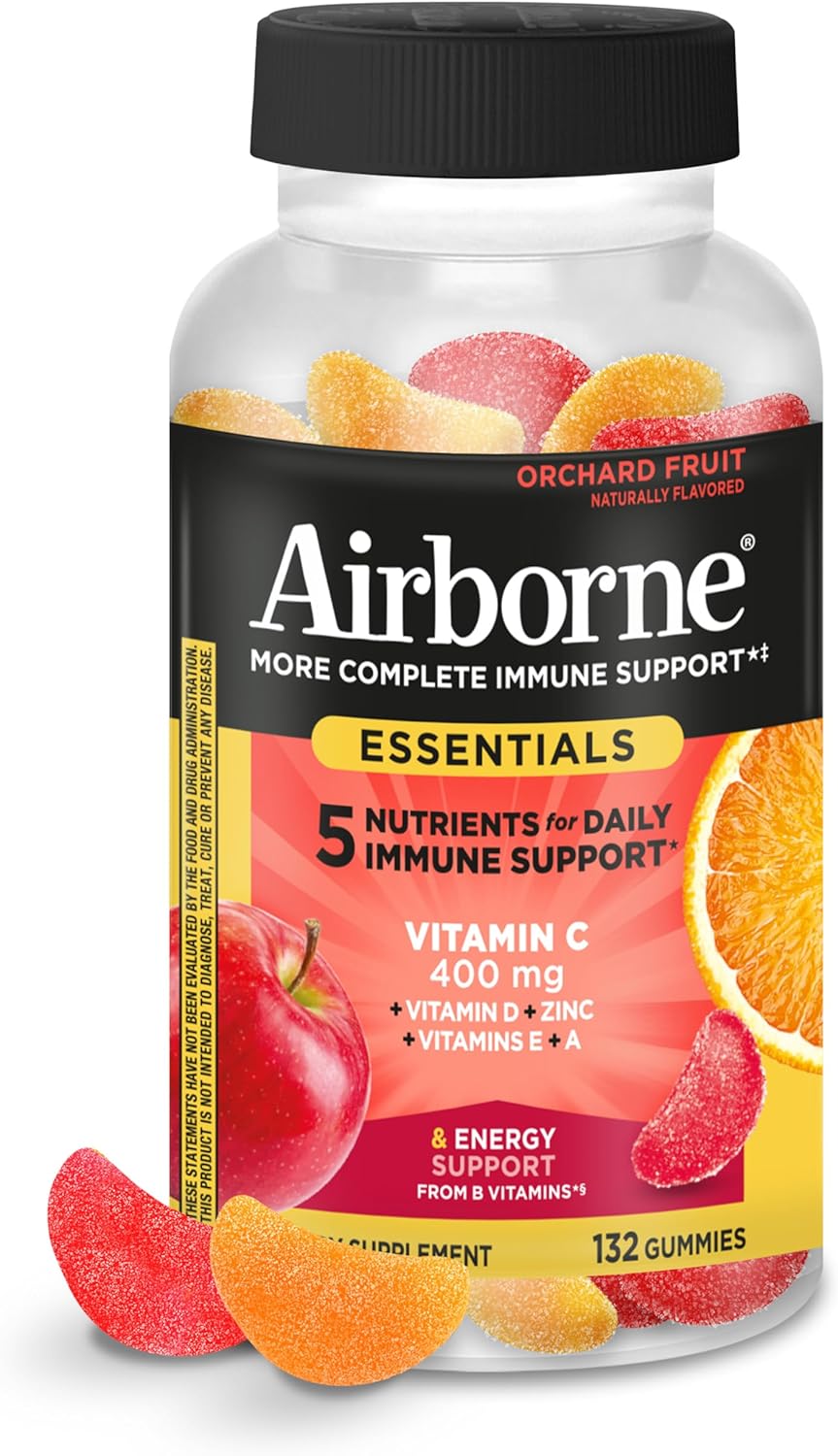 Airborne Immune Essentials Gummies, Orchard Fruit, 132ct - görsel 1
