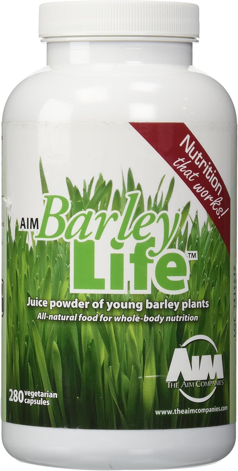 AIM BarleyLife - Barley Grass Food Supplement Capsules (280 Capsules) - görsel 1