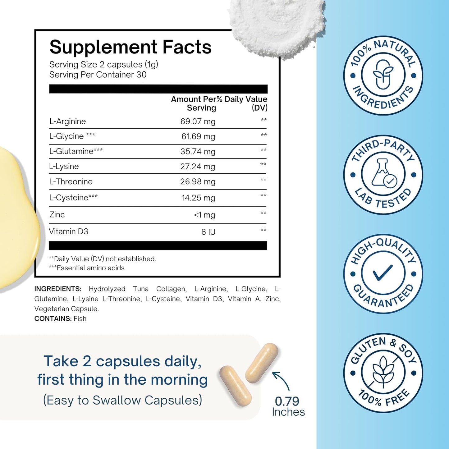 8 in 1 Immune Support Supplement – Daily Immunity Capsules for Adults – Immune System Support with L-Lysine, Vitamin D and Zinc for Men & Women, 60 Capsules - görsel 8