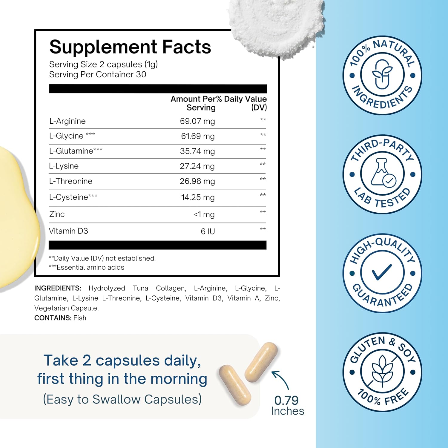 8 in 1 Immune Support Supplement – Daily Immunity Capsules for Adults – Immune System Support with L-Lysine, Vitamin D and Zinc for Men & Women, 60 Capsules - görsel 8